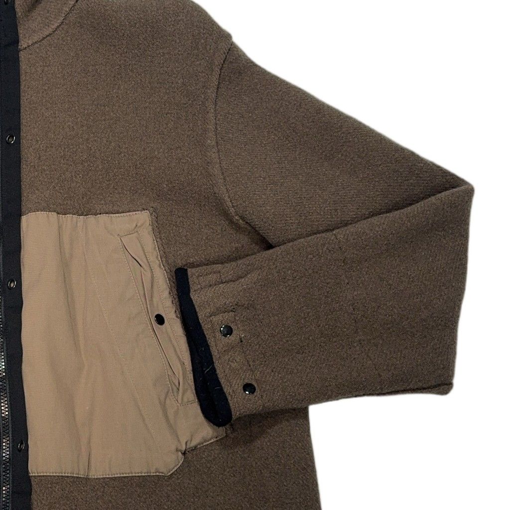 Stone Island Fleece Reversible Panel Hooded Fleece Jacket – Brown