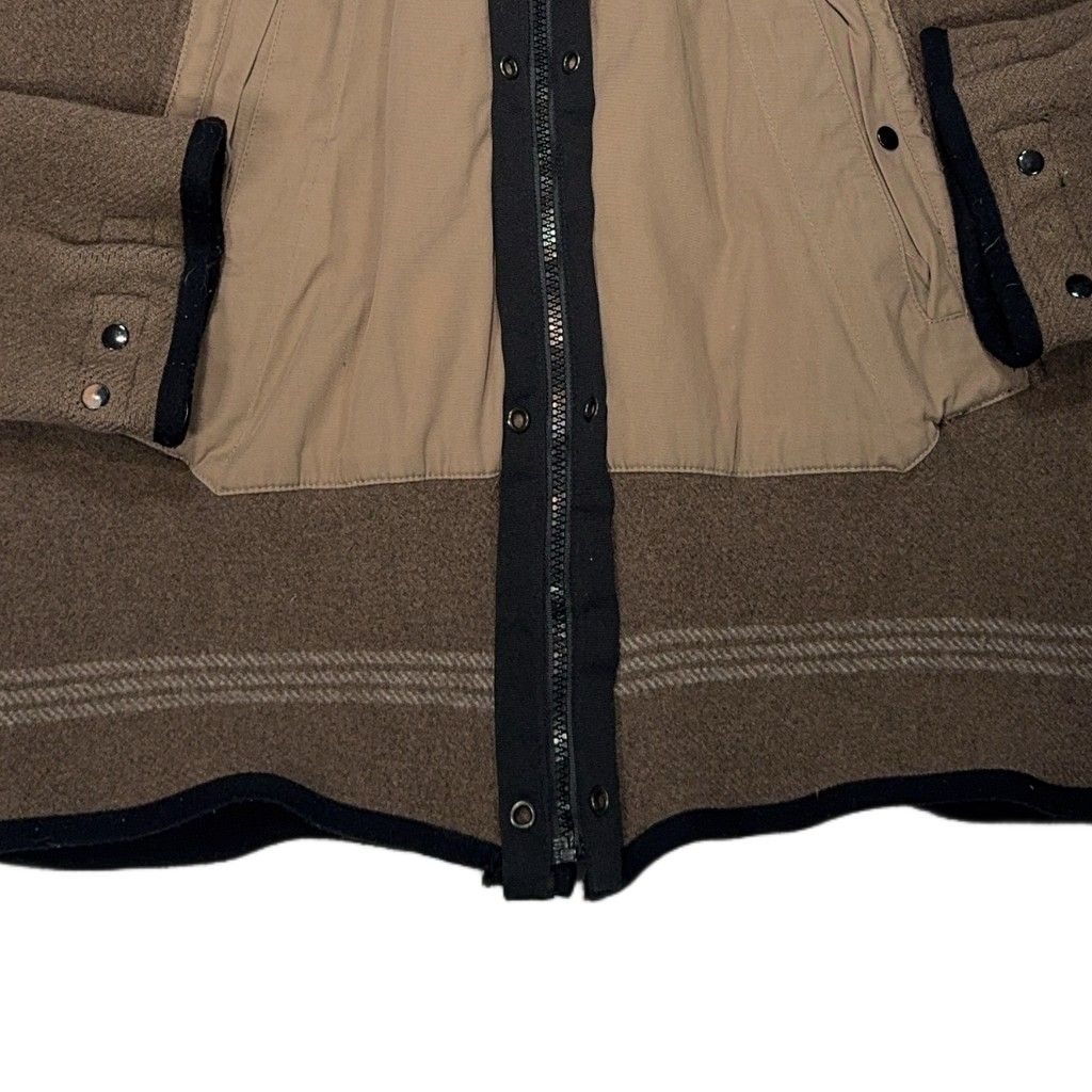 Stone Island Fleece Reversible Panel Hooded Fleece Jacket – Brown