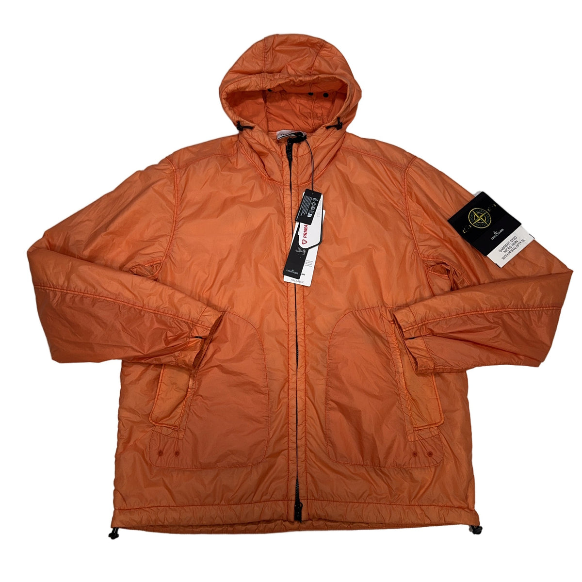 Stone Island Garment Dyed Micro Yarn with PrimaLoft-TC Hooded Jacket – Orange