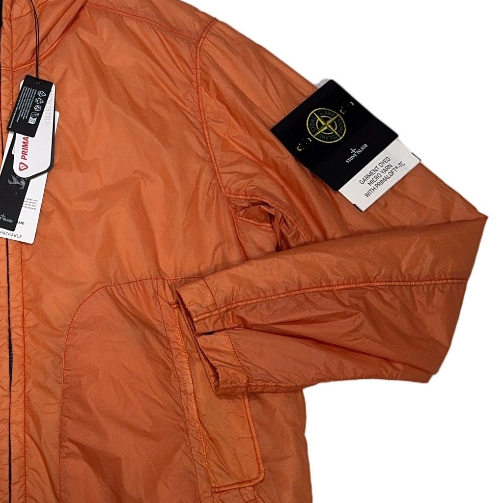 Stone Island Garment Dyed Micro Yarn with PrimaLoft-TC Hooded Jacket – Orange