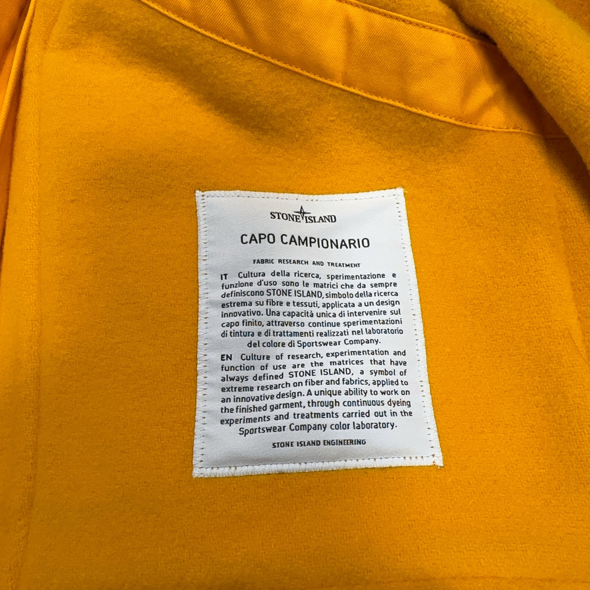 Stone Island Capo Campionario Full-Zip Hoodie – Orange