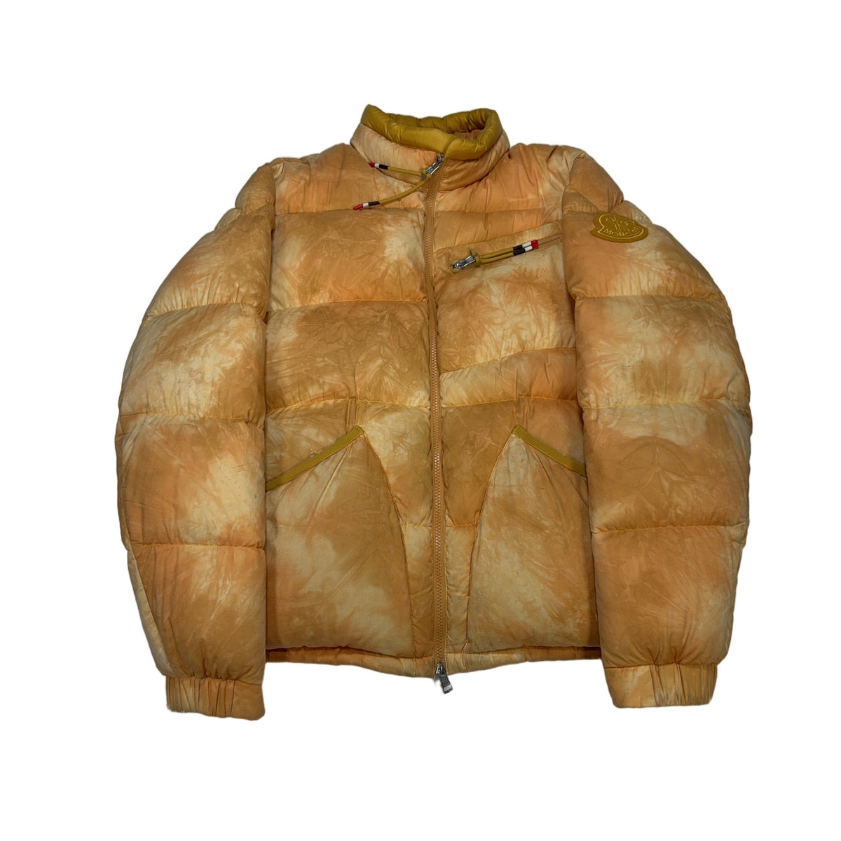 Moncler Genius 1952 Yellow Tie - Dye Cotton Down Orange Coat
