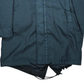 Stone Island Blue Modified Panama 6/3 HT Nylon + Leather Coat