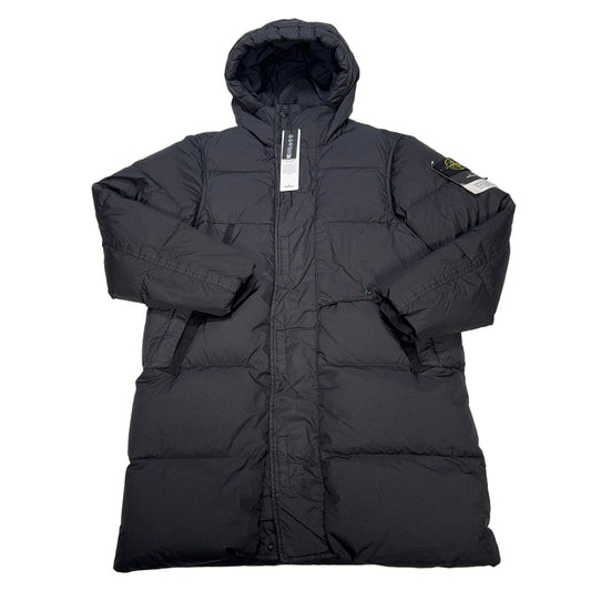 Stone Island Garment Dyed Crinkle Reps R-NY Down Black Coat