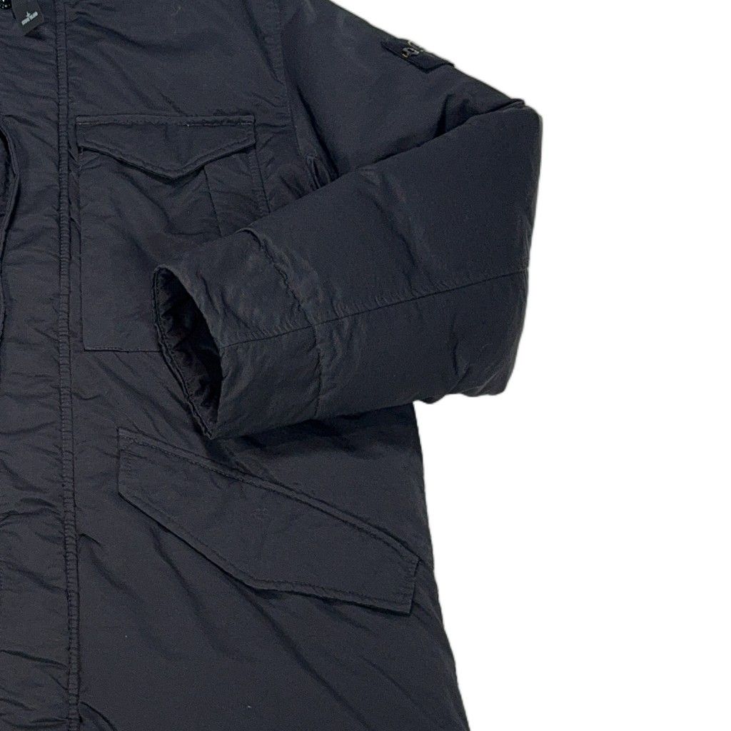 Stone Island Opaque Nylon Twill Down TC Hooded Padded Coat – Black