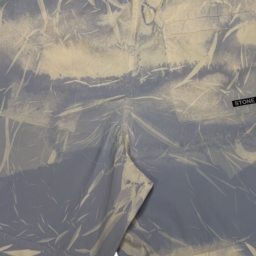 Stone Island Abstract Print Blue Shorts