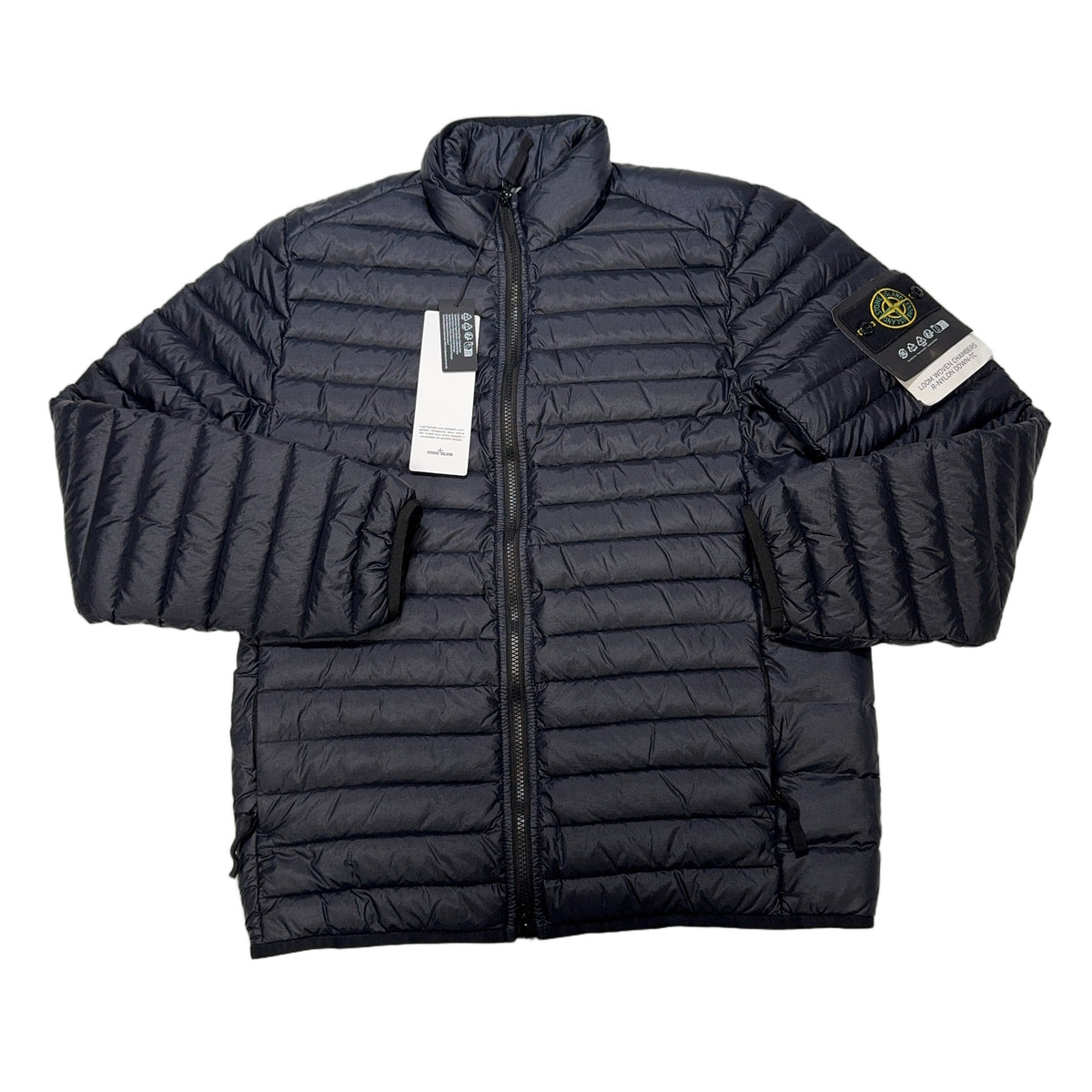 Stone Island Loom Woven Chambers Navy Coat