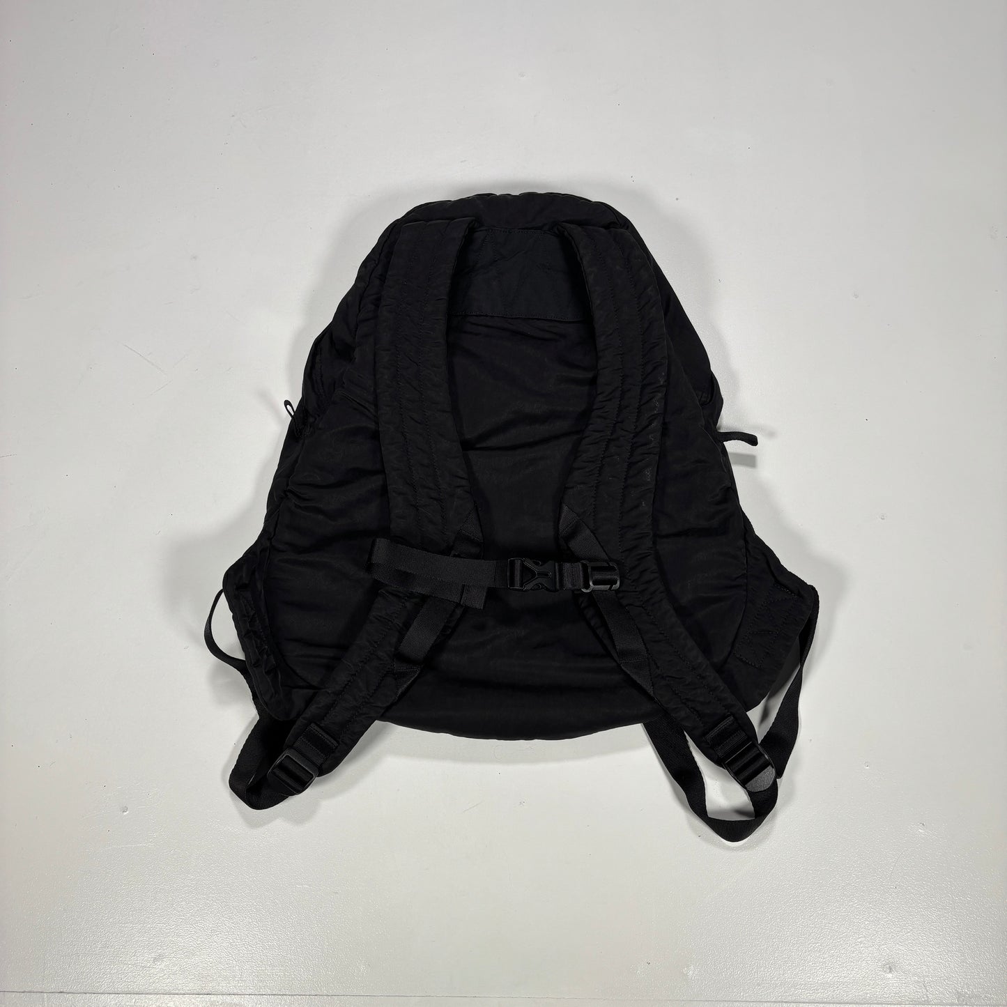 CP Company Black Logo Spell Out Water Resistant Backpack