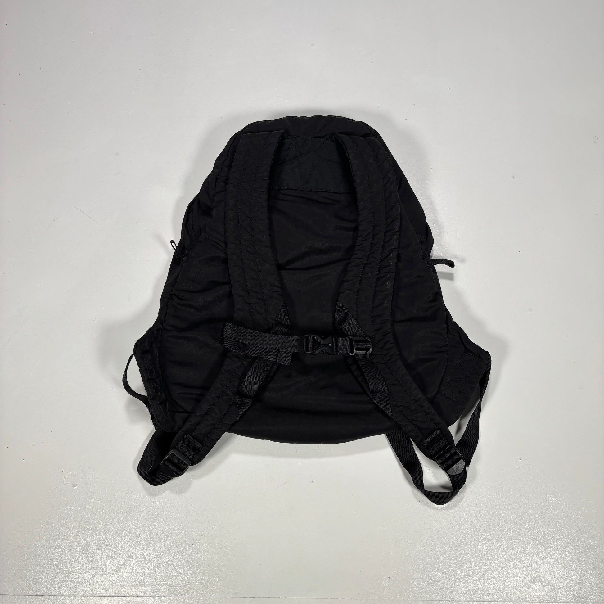 CP Company Black Logo Spell Out Water Resistant Backpack