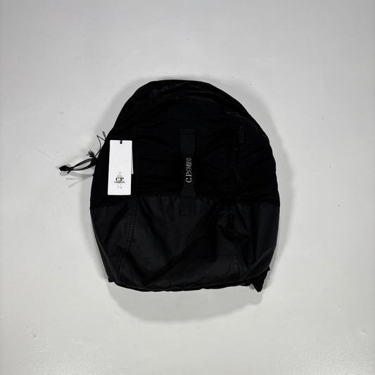 CP Company Black Logo Spell Out Water Resistant Backpack