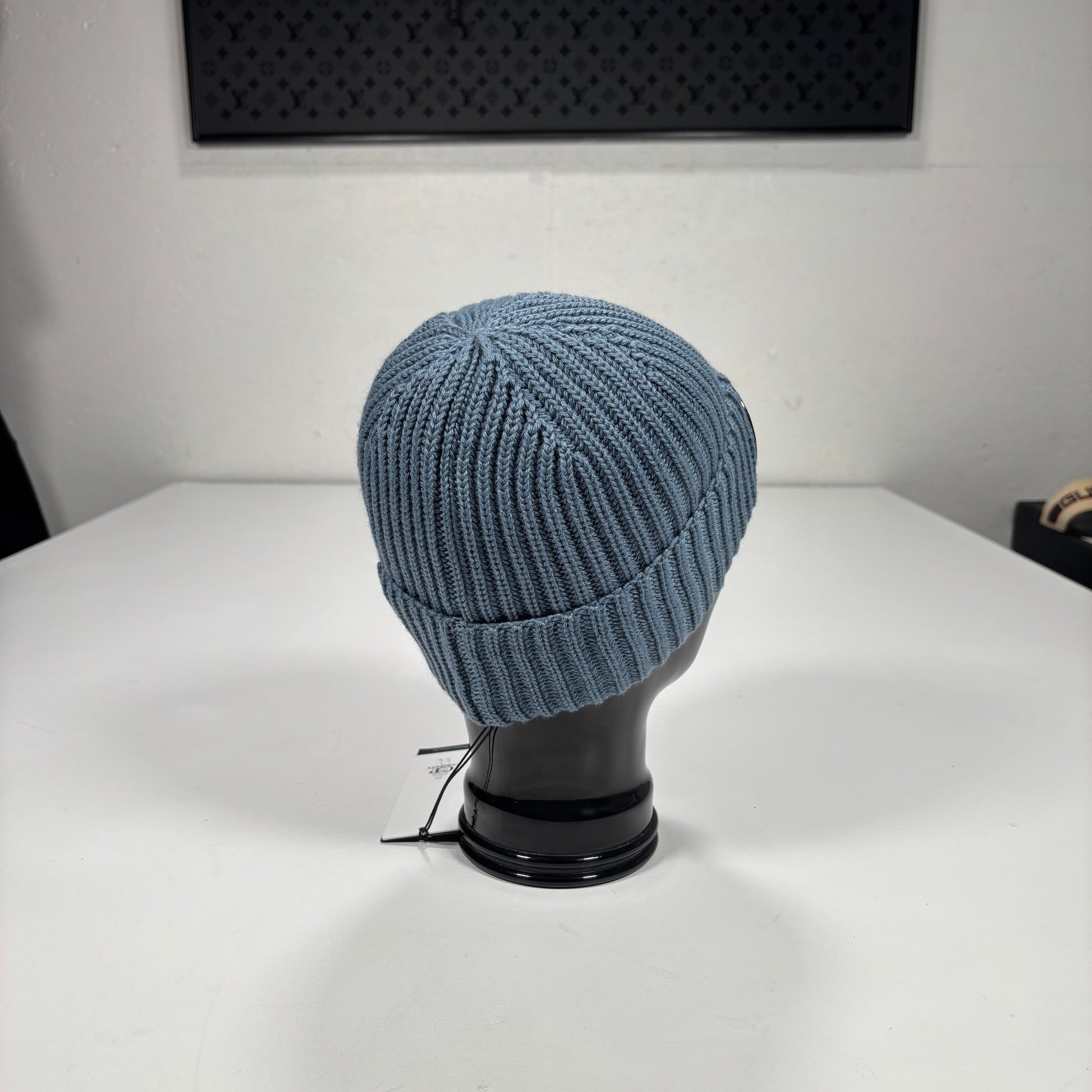 CP Company Blue Double Goggle Beanie Hat