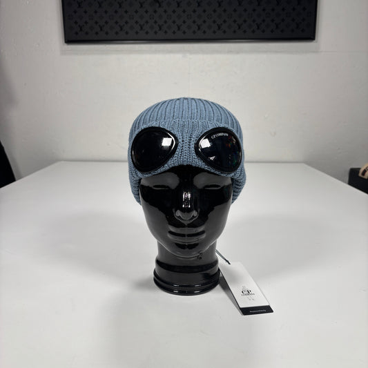 CP Company Blue Double Goggle Beanie Hat