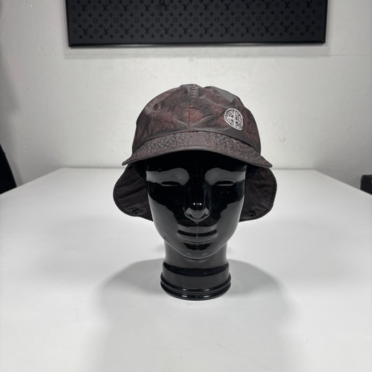 Stone Island Brown Compass Logo Embroidery Hat