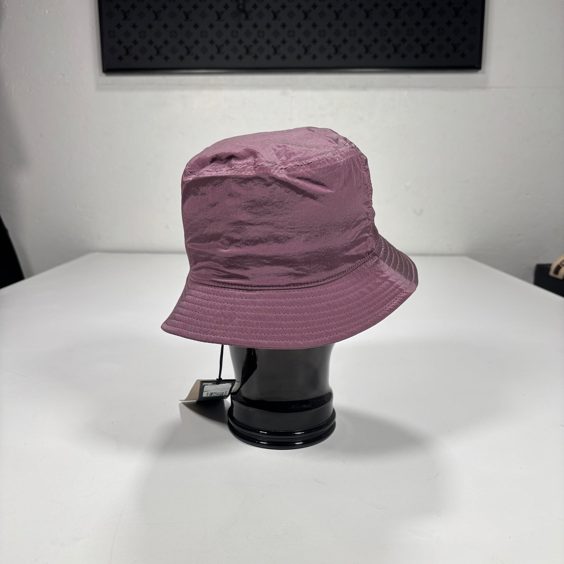 Stone Island Purple Logo Embroidery Bucket Hat