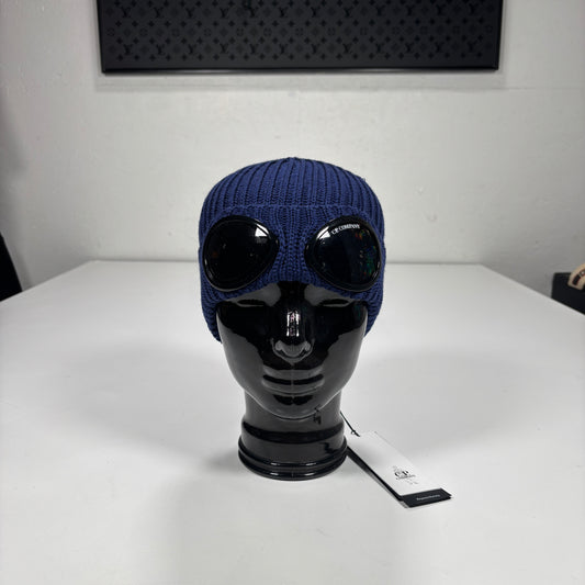 CP Company Navy Blue Double Goggle Beanie Hat