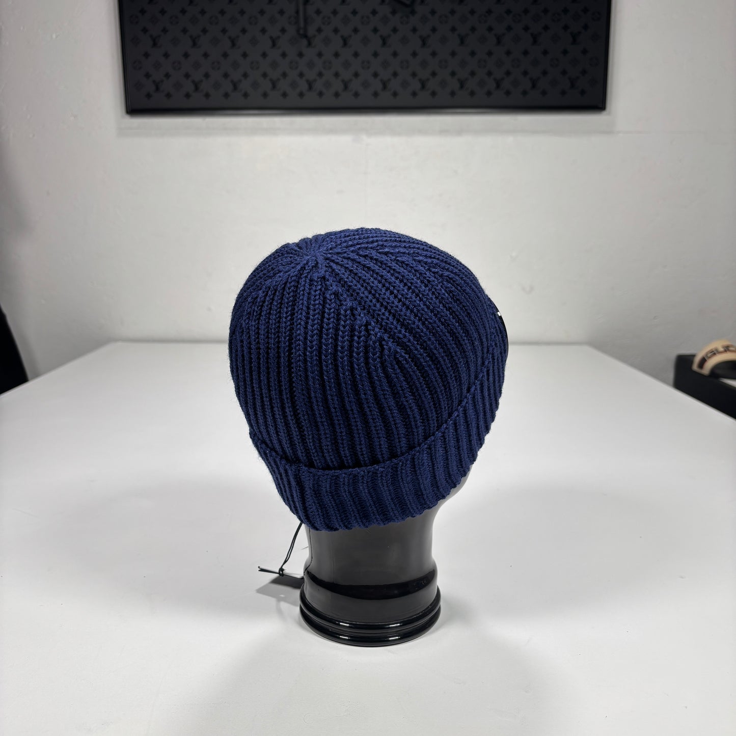 CP Company Navy Blue Double Goggle Beanie Hat