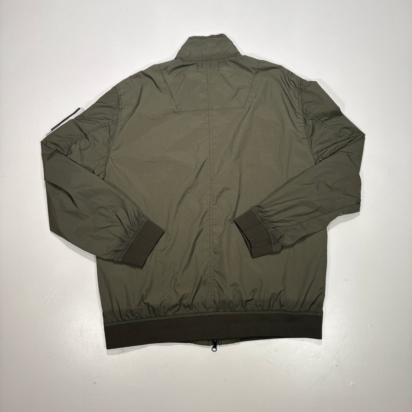 Stone Island Green Garment Dyed Crinkle Reps R-NY Compass Patch Jacket