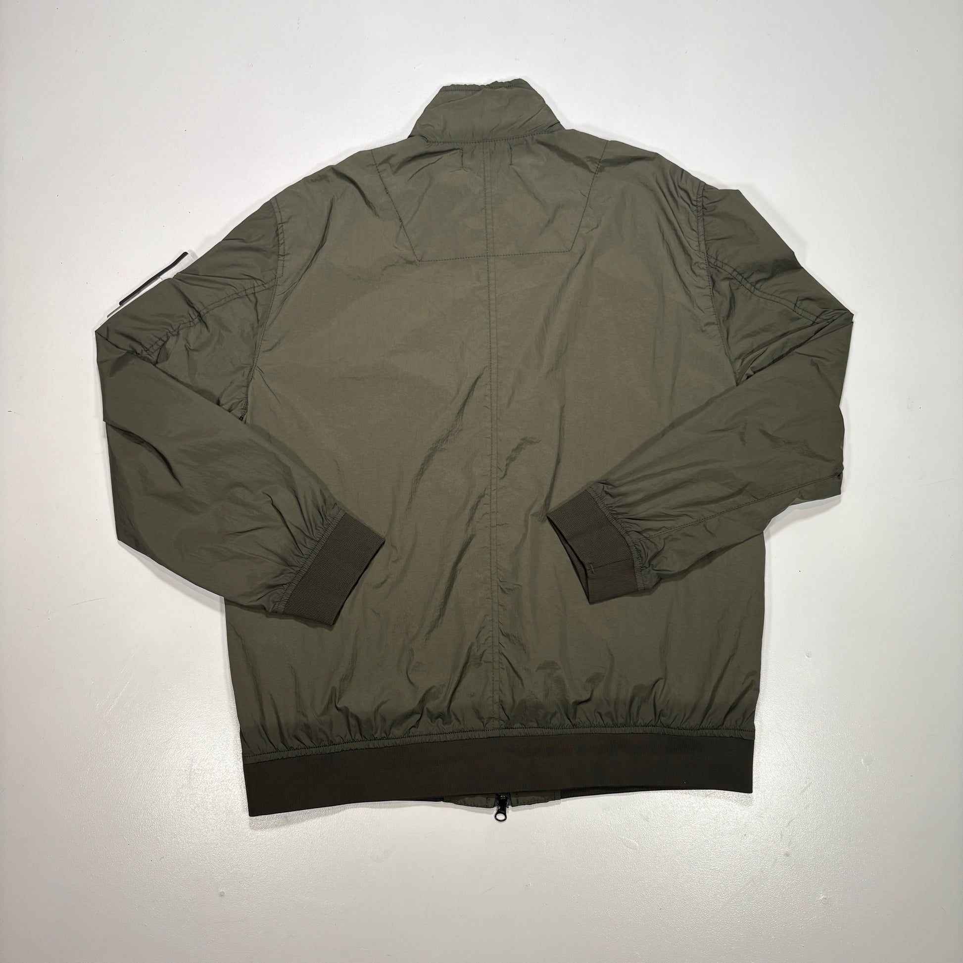 Stone Island Green Garment Dyed Crinkle Reps R-NY Compass Patch Jacket