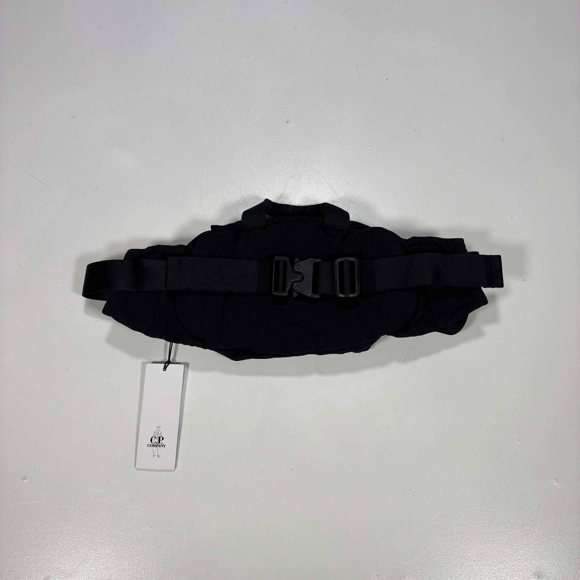 CP Company Black Logo Embroidery Waist Bag
