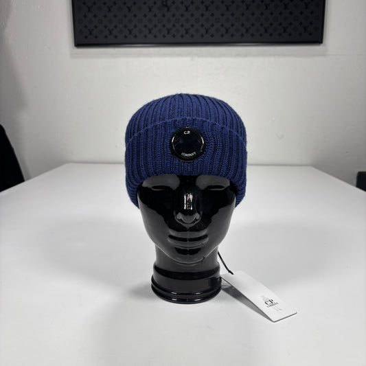 CP Company Navy Single Goggle Blue Beanie Hat