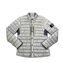 Load image into Gallery viewer, Stone Island Silver Quilted Overshirt
