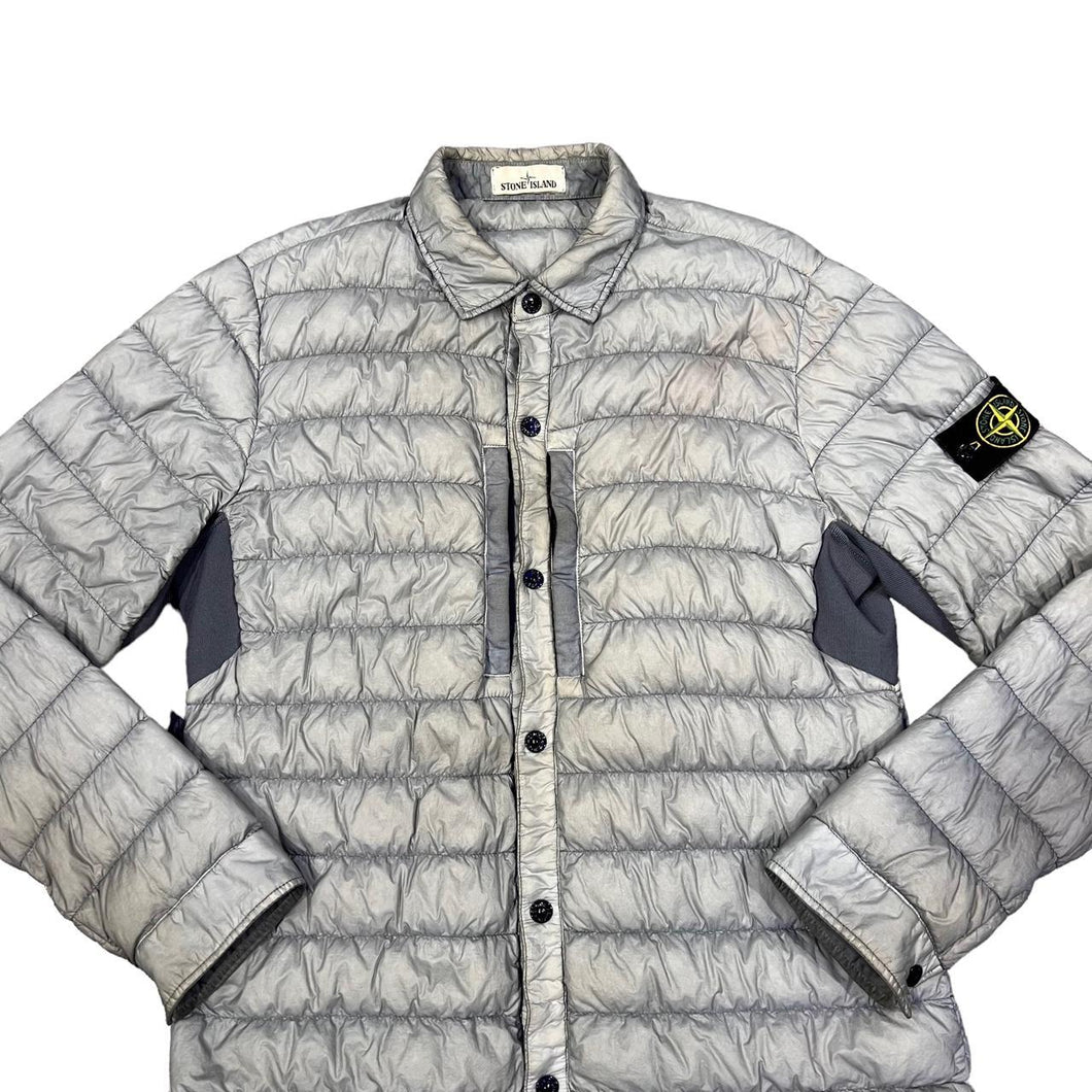 Stone Island Silver Quilted Overshirt