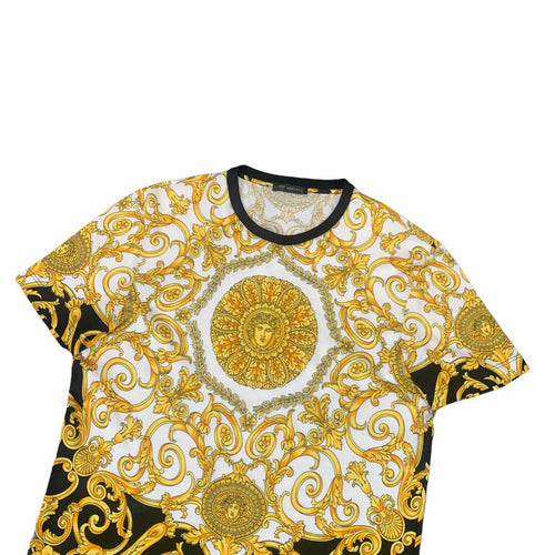 Versace White And Gold Medusa Head Tshirt - THE GARMENTZ LAB