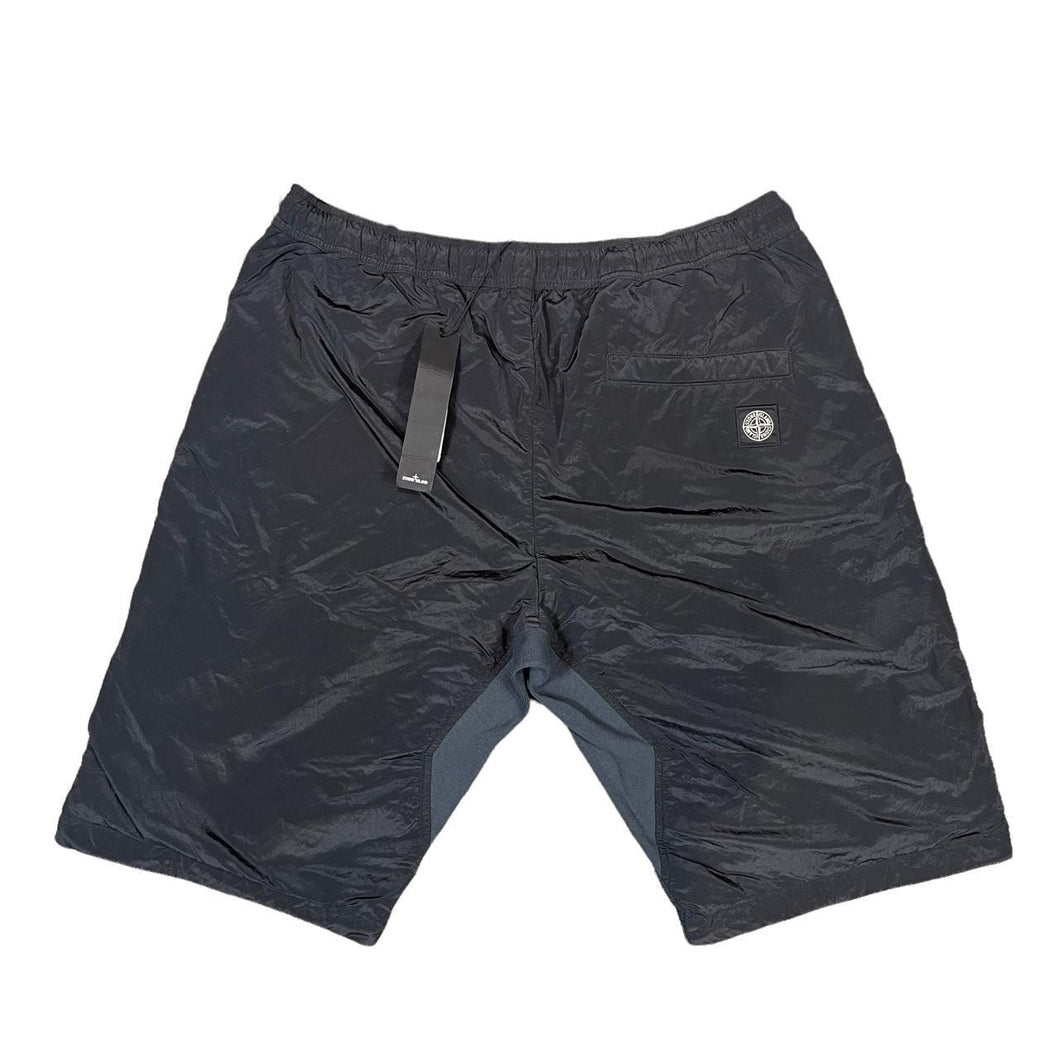 Stone Island Navy Nylon Shorts